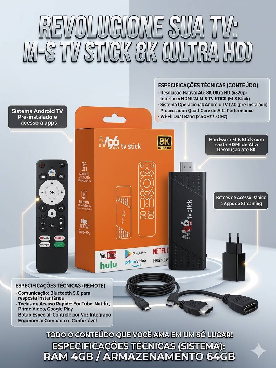 TV STICK ANDROID M96 2GB / 16GB